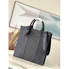Louis Vuitton M21866 All-leather Sac Plat Handbag Monogram Embossed Taurillon Leather, Size: 36.5 × 38 × 9 cm