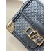 Louis Vuitton Dauphine Mini Handbag (M22597) Black Embossed Calfskin, Size: 20x15x9cm