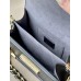 Louis Vuitton Dauphine Mini Handbag (M22597) Black Embossed Calfskin, Size: 20x15x9cm
