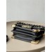 Louis Vuitton Dauphine Mini Handbag (M22597) Black Embossed Calfskin, Size: 20x15x9cm