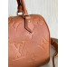 Louis Vuitton SPEEDY BANDOULIÈRE 25 Handbag (M59273) Caramel Monogram Empreinte Grained Leather, Size: 25x19x15cm