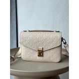 Louis Vuitton POCHETTE MÉTIS Metis Handbag (M46552) Off-White Monogram Empreinte Leather, Monogram Embossing, Size: 25x19x7cm