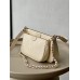 Louis Vuitton MULTI POCHETTE ACCESSOIRES Handbag (M46568) Ivory White Monogram Empreinte Leather, Size: 25x14.5x4.5cm