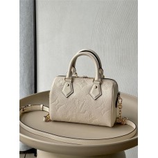 Louis Vuitton SPEEDY BANDOULIÈRE 20 Handbag (M58954) Ivory White Monogram Empreinte Leather, Size: 20.5x13.5x12cm