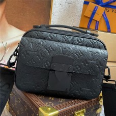 Louis Vuitton S LOCK Messenger Bag (M58489) Black S Lock Messenger Bag in Soft Taurillon Leather, Elegant Black Tone, Size: 22x18x8cm
