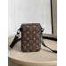 Louis Vuitton S-LOCK VERTICAL Mini Handbag (M81522) Monogram S-Lock Vertical Classic Monogram Macassar Canvas, Size: 12x19x7cm