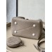 Louis Vuitton Bella Handbag (M21886) Gray, Bella Bucket Bag with Coin Purse made of Mahina Leather, Flat LV, Size: 19x22x14cm