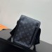 Louis Vuitton ARCHY Small Messenger Bag (M46442) Monogram Eclipse Black Men's Messenger Bag Series, Size: 16x22x7cm