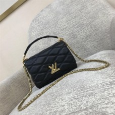Louis Vuitton PICO GO-14 Medium Handbag (M22891) Black GO-14 Medium Handbag in Lambskin LV Twist Lock, Size: 23x16x10cm