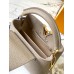 Louis Vuitton Capucines BB Handbag (M59433) Grey with Gold Clasp, Full-grain Calfskin, Size: 21x14x8 cm