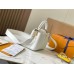 Louis Vuitton Capucines BB Handbag (M59433) White with Gold Clasp, Full-grain Calfskin, Size: 21x14x8 cm