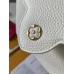 Louis Vuitton Capucines BB Handbag (M59433) White with Gold Clasp, Full-grain Calfskin, Size: 21x14x8 cm