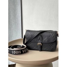 Louis Vuitton DIANE Handbag (M46386) Black, Classic Monogram Empreinte Embossed Leather, Size: 23x16x8.5cm