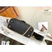 Louis Vuitton M45393 Black Petite Malle Souple Handbag made of Embossed Monogram Empreinte Leather, Size: 20x14x7.5cm