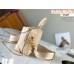 Louis Vuitton M45394 Off-White Petite Malle Souple Handbag made of Embossed Monogram Empreinte Leather, Size: 20x14x7.5cm