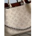 Louis Vuitton BELLA TOTE Handbag (M59203) Off-White, Soft Perforated Calfskin, Size: 32x23x13cm