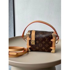 Louis Vuitton SIDE TRUNK Mini Handbag (M46815) Classic Monogram, Sharp Angles, Size: 18×12.5×8CM