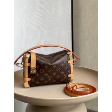 Louis Vuitton SIDE TRUNK Handbag (M46358) Nicolas Ghesquière, Small Monogram Canvas, Size: 21x14x6cm