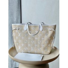 Louis Vuitton NEVERFULL Medium Handbag (M22839) White, Size: 31x28x14cm