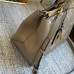 Louis Vuitton GRAND PALAIS Handbag (M45842) Gray Silk-Printed, Grand Palais Handbag in Soft Grained Leather Embossed, Size: 34x24x15cm
