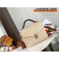 Louis Vuitton M53940 Cream Weave Pochette MÉTIS Metis Handbag, Monogram Empreinte Embossed Leather, Size: 25.0x19.0x7.0 cm