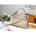 Louis Vuitton M56094 Elephant Gray Lockme Ever Medium Handbag, Soft Calfskin Material, Size: 33.5x21.5x14.5cm