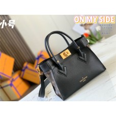 Louis Vuitton M57728 Monogram Black ON MY SIDE Small Handbag, Size: 25x20x12 cm