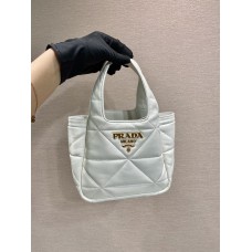 Small Nappa-leather Dynamique Bag With Topstitching 1BG451   Lambskin   White  18x16x10cm
