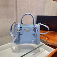Prada Galleria Saffiano Leather Mini-bag  1BA906 Galleria Leather   Blue  20x15x9.5cm