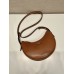 Black Prada Arqué Arque  Leather Shoulder Bag Moon bag 22.5cm  brown   Lambskin   1BC194  double  shoulder belt  22.5x18.5x6.5cm