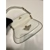 Cleo Brushed Leather Shoulder Bag  White  24  1BD345  leather  24x11x4cm
