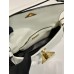 Cleo Brushed Leather Shoulder Bag  White  24  1BD345  leather  24x11x4cm