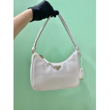 Prada Re-edition Saffiano Leather Mini-bag Hobo 1BC204B  leather   White   23x17x6.5cm