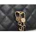 Chanel 24c Backpack  Black AP3753 mini Caviar leather 18×13×9cm